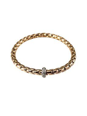 Chimento 18K Rose and White Gold Diamond Stretch Spring Bracelet #25059